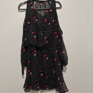 Express Floral Black Dress